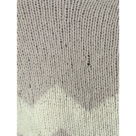 Kendall and Kylie Sweater Womens Medium Knit Top Tan Brown Chevron Winter Fall - Picture 15 of 16